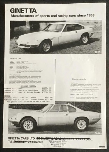 Ginetta g21 g15 - g21, sales
