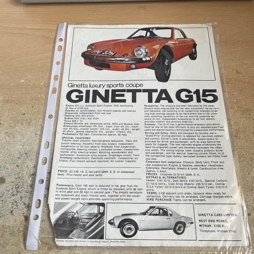 Ginetta g15 orig - ginetta, 1971